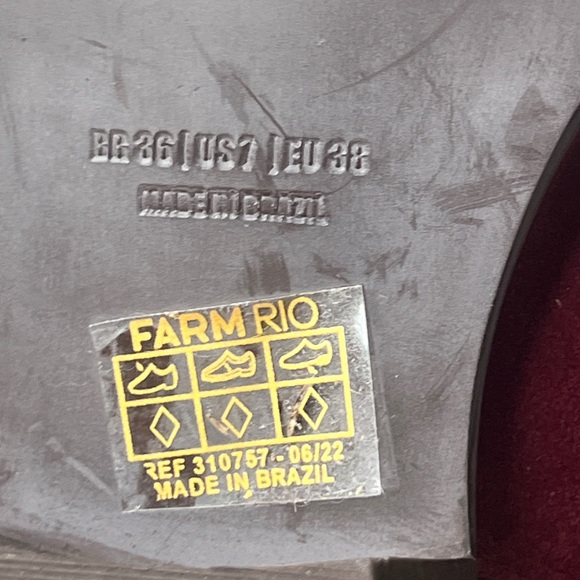 FARM RIO Marsala Boho EMBROIDERED Western ankle booties Size 7 US 36 EU - Picture 16 of 17